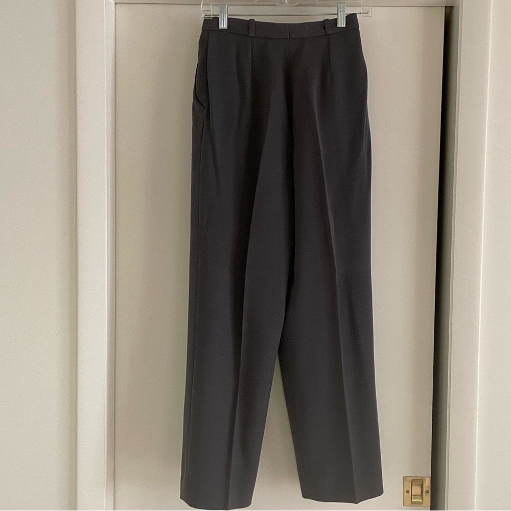 Burberry Gray Lined Wool Trousers Size 2 - Picture 4 of 15